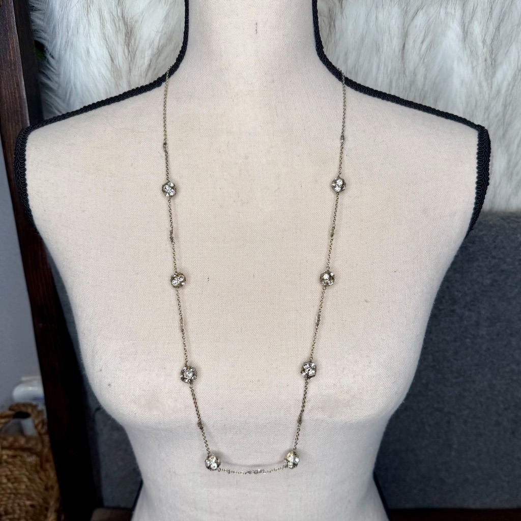 Abercrombie & Fitch Rhinestone Beaded Necklace